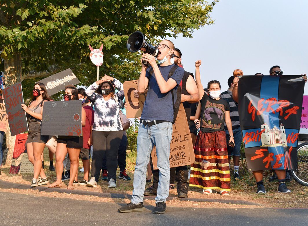 082220 Serra protest 001